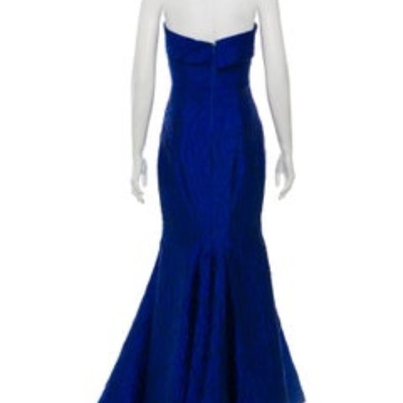 CH CAROLINA HERRERA Strapless Jacquard Gown - Picture 3 of 4